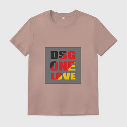 Футболка хлопковая мужская Коробка DSG, цвет: пыльно-розовый