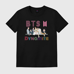 Футболка хлопковая мужская BTS Bangtan boys group, цвет: черный