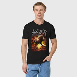 Футболка хлопковая мужская Slayer rock, цвет: черный — фото 2