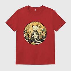 Мужская футболка Медитирующий котик