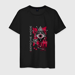Футболка хлопковая мужская Depeche mode electronic rock, цвет: черный