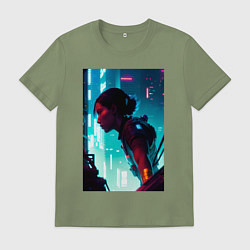 Мужская футболка Синтвейв Cyberpunk 3