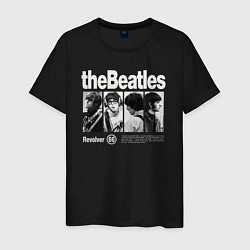 Футболка хлопковая мужская The Beatles rock, цвет: черный