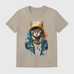Мужская футболка Кот репер