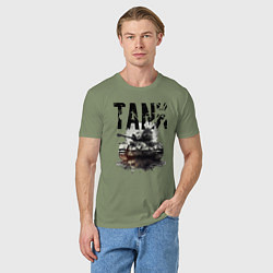 Футболка хлопковая мужская Tankist, цвет: авокадо — фото 2