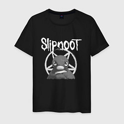 Футболка хлопковая мужская Slipnot, цвет: черный