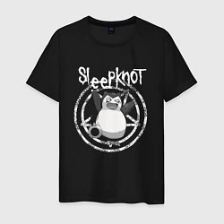 Футболка хлопковая мужская Sleepknot, цвет: черный
