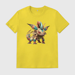 Футболка хлопковая мужская Зверёк аниме, цвет: желтый