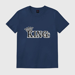 Футболка хлопковая мужская Для него KING BLACK, цвет: тёмно-синий