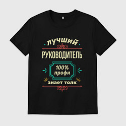 Мужская футболка Лучший руководитель 100% профи