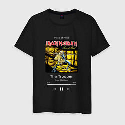 Футболка хлопковая мужская Iron Maiden The Trooper плеер, цвет: черный