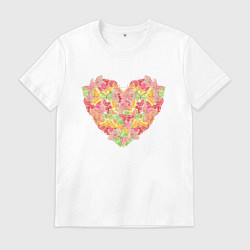 Мужская футболка Нежное сердце бабочки