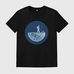 Мужская футболка Космонавт с газонокосилкой