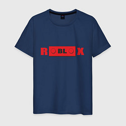 Футболка хлопковая мужская Roblox деталь, цвет: тёмно-синий