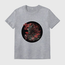 Мужская футболка Японский самурай в круге