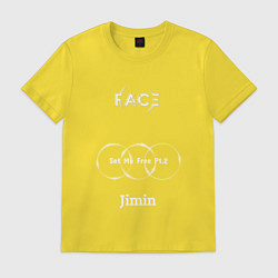Футболка хлопковая мужская JIMIN FACE Set Me Free, цвет: желтый