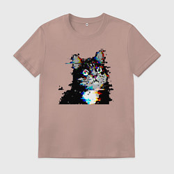 Мужская футболка Pixel cat