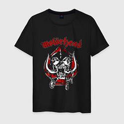 Футболка хлопковая мужская Motorhead гонщик, цвет: черный