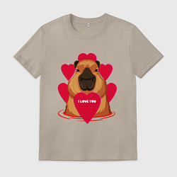 Мужская футболка Капибара I love You