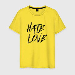 Мужская футболка Hate love Face