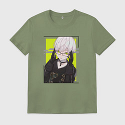 Футболка хлопковая мужская Андройд 9S, цвет: авокадо