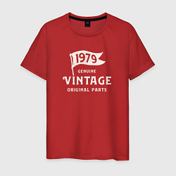 Футболка хлопковая мужская 1979 подлинный винтаж - оригинальные детали, цвет: красный