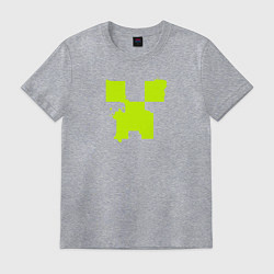 Футболка хлопковая мужская Lime Creeper eyes, цвет: меланж