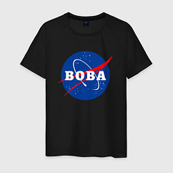 Футболка хлопковая мужская Вова Наса, цвет: черный