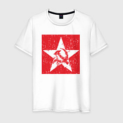 Футболка хлопковая мужская Star USSR, цвет: белый