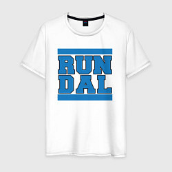 Футболка хлопковая мужская Run Dallas Mavericks, цвет: белый