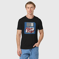 Футболка хлопковая мужская Никогда не забуду, цвет: черный — фото 2