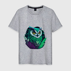 Мужская футболка Изумрудная сова