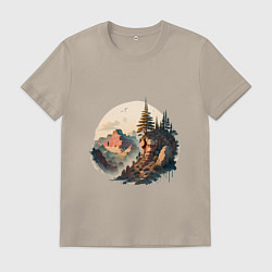 Мужская футболка Горы в стиле моротай
