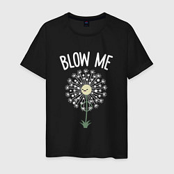 Футболка хлопковая мужская Blow me!, цвет: черный