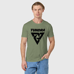 Футболка хлопковая мужская Tundra esports logo, цвет: авокадо — фото 2