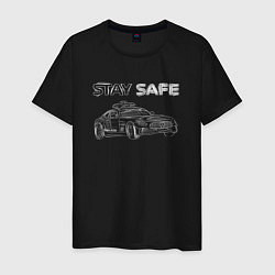 Мужская футболка Stay safe white