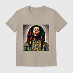 Мужская футболка Боб Марли в кислотном мундире