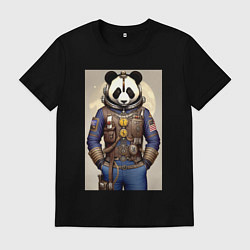 Мужская футболка Крутой панда - стимпанк от нейроарт