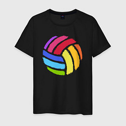 Мужская футболка Rainbow volleyball