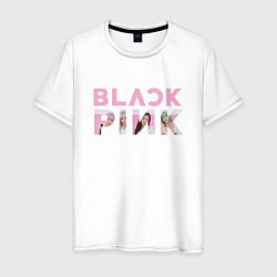 Мужская футболка Blackpink logo Jisoo Lisa Jennie Rose