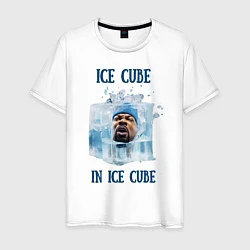 Футболка хлопковая мужская Ice Cube in ice cube, цвет: белый