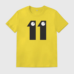 Футболка хлопковая мужская Number 011, цвет: желтый