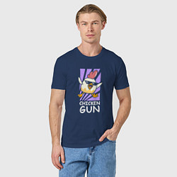 Футболка хлопковая мужская Chicken Gun - Game, цвет: тёмно-синий — фото 2
