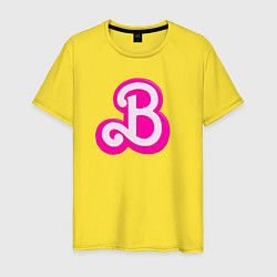 Футболка хлопковая мужская Б - значит Барби, цвет: желтый