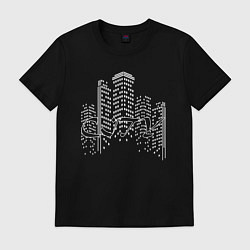 Футболка хлопковая мужская Midnight Skyline, цвет: черный