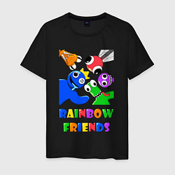 Мужская футболка Rainbow Friends персонажи