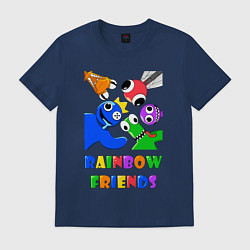 Мужская футболка Rainbow Friends персонажи