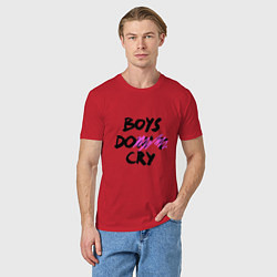 Футболка хлопковая мужская Boys dont cry, цвет: красный — фото 2