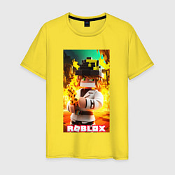 Мужская футболка Roblox fire