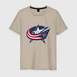 Мужская футболка Columbus blue jackets - hockey team - emblem